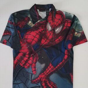 Vintage Rare Spiderman Button up shirt, Small